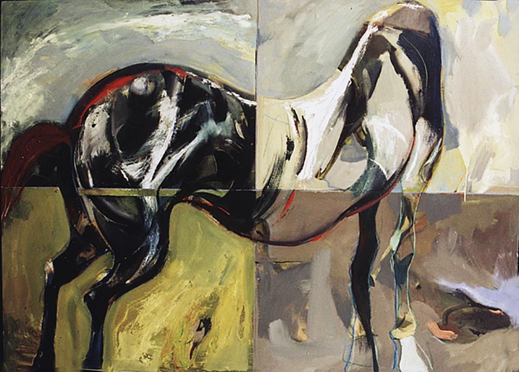 Tom Bennett Animal Painting - Sintra Horse, abstract, dynamic, animal, symbolism, expressionism