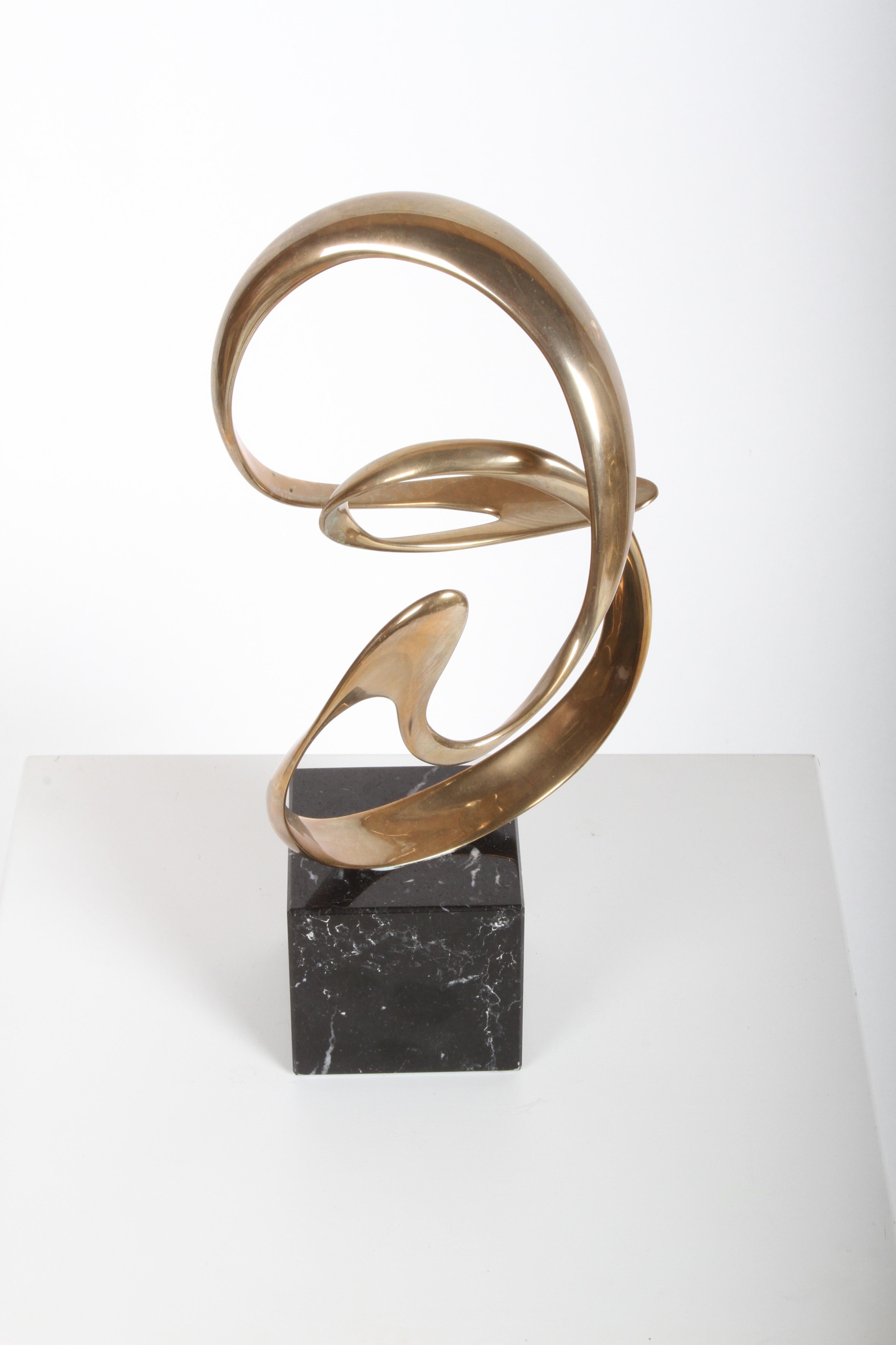 Tom Bennett Signed Bronze Abstract Sculpture, Passages in Time 5
