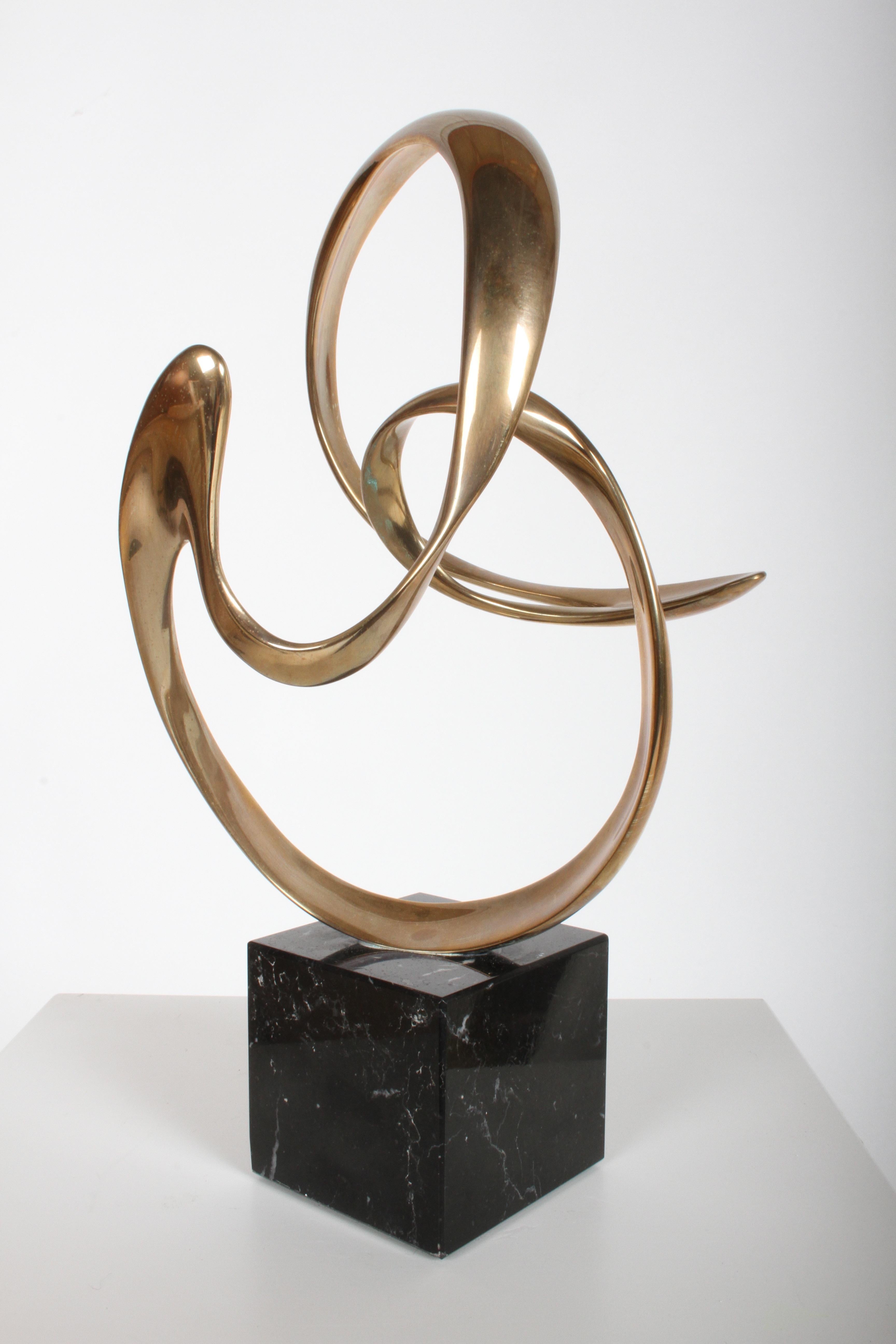Tom Bennett Signed Bronze Abstract Sculpture, Passages in Time 9