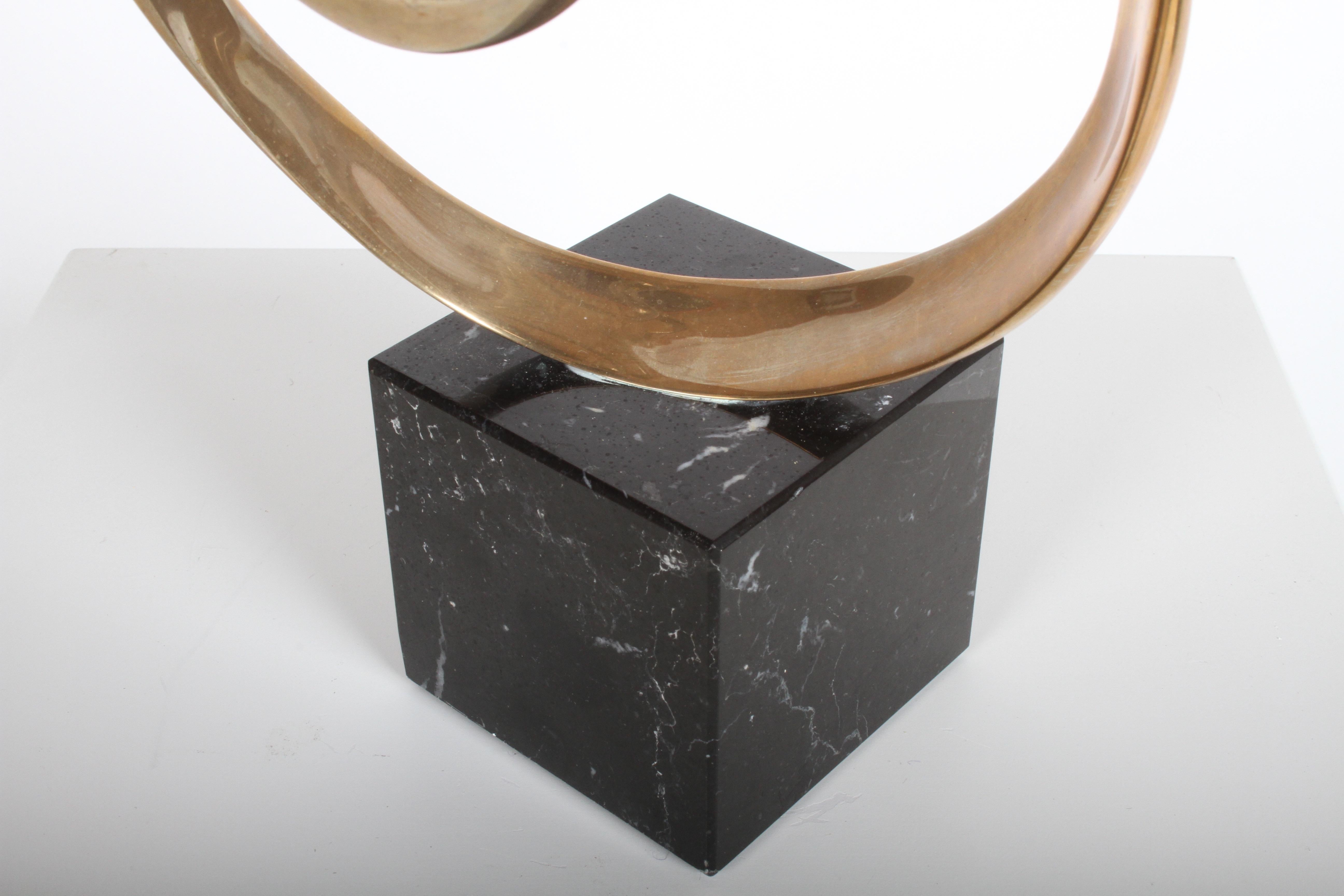 Tom Bennett Signed Bronze Abstract Sculpture, Passages in Time 10