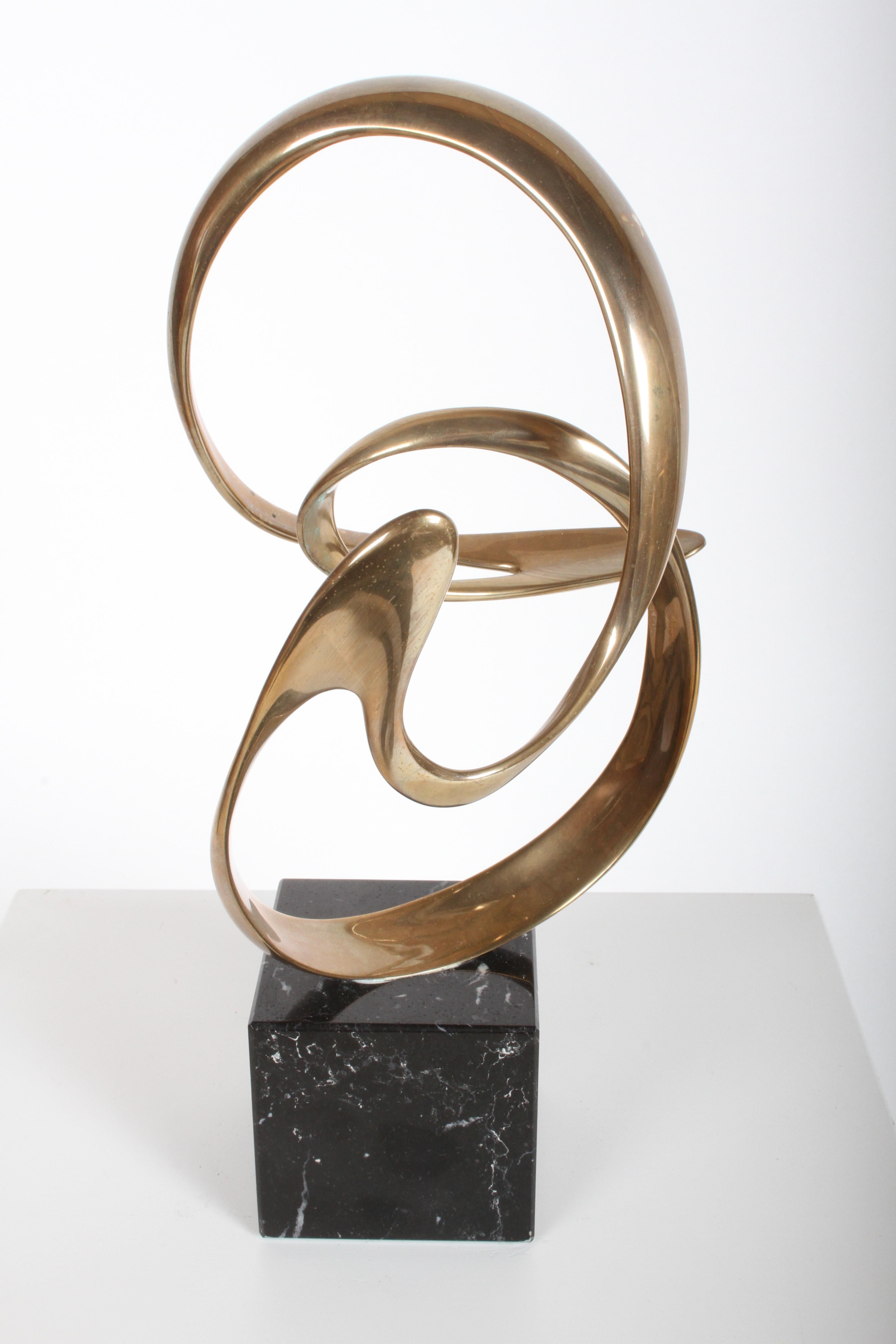 Tom Bennett Signed Bronze Abstract Sculpture, Passages in Time In Good Condition In St. Louis, MO