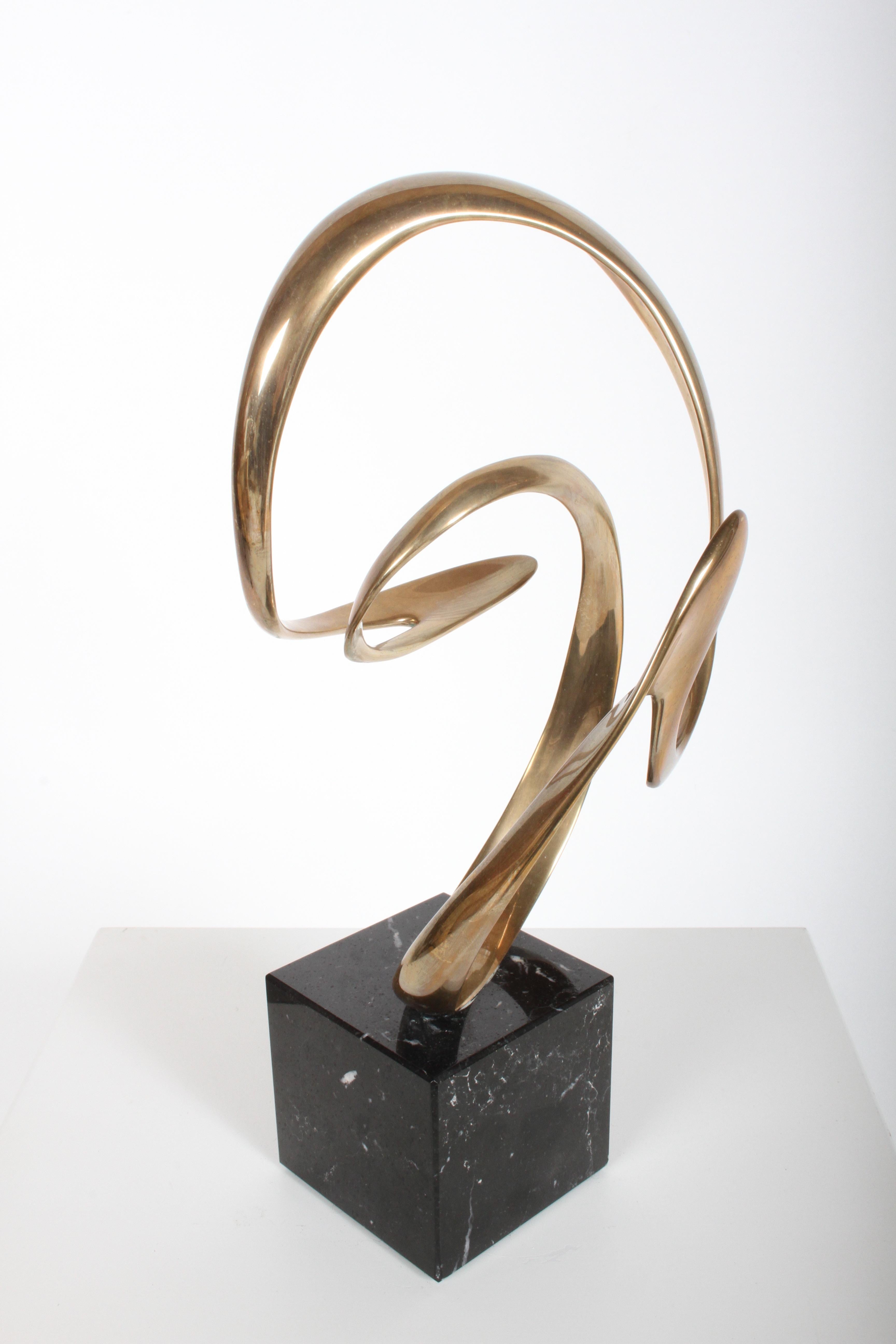 Tom Bennett Signed Bronze Abstract Sculpture, Passages in Time 1