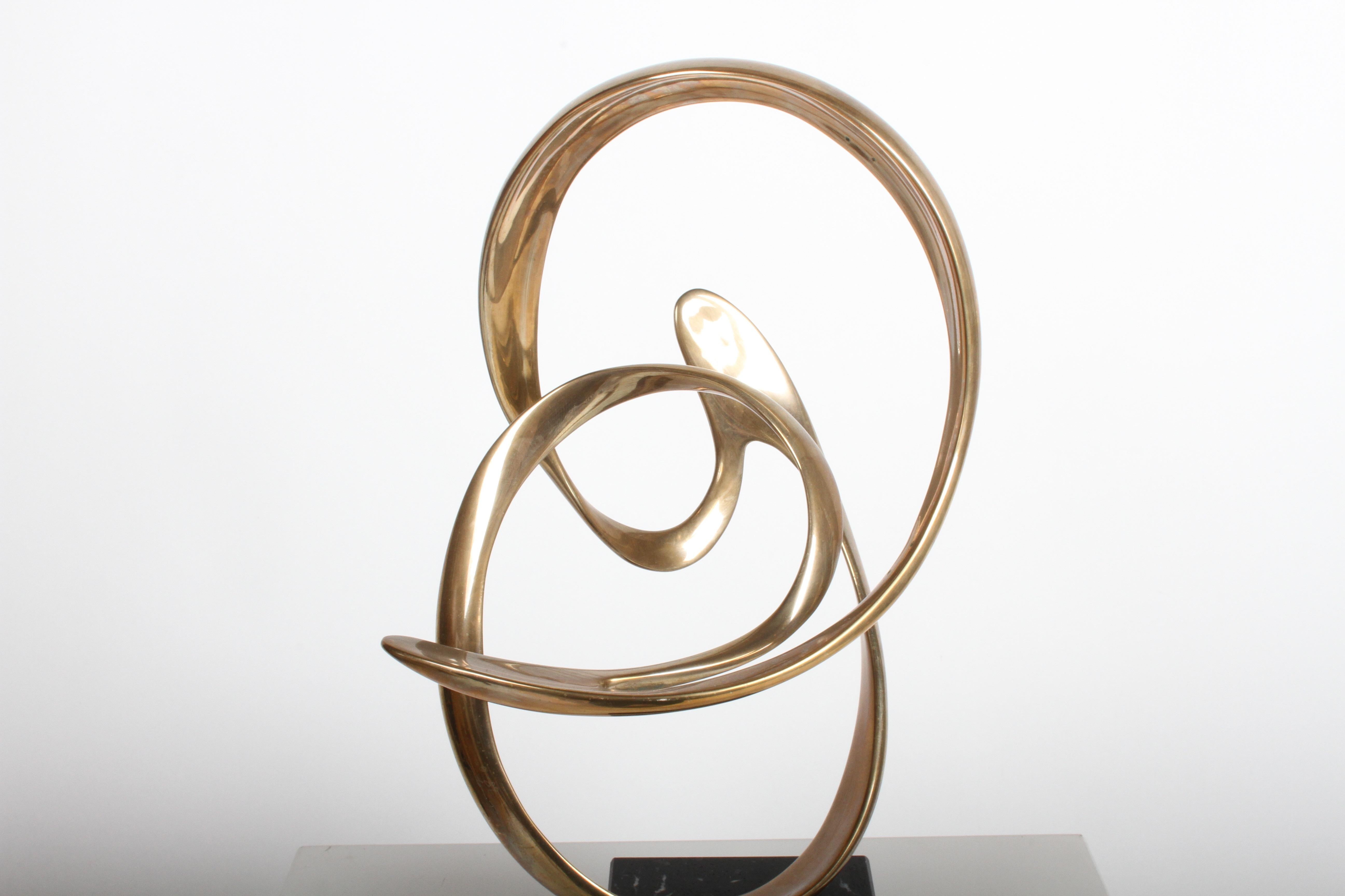 Tom Bennett Signed Bronze Abstract Sculpture, Passages in Time 3