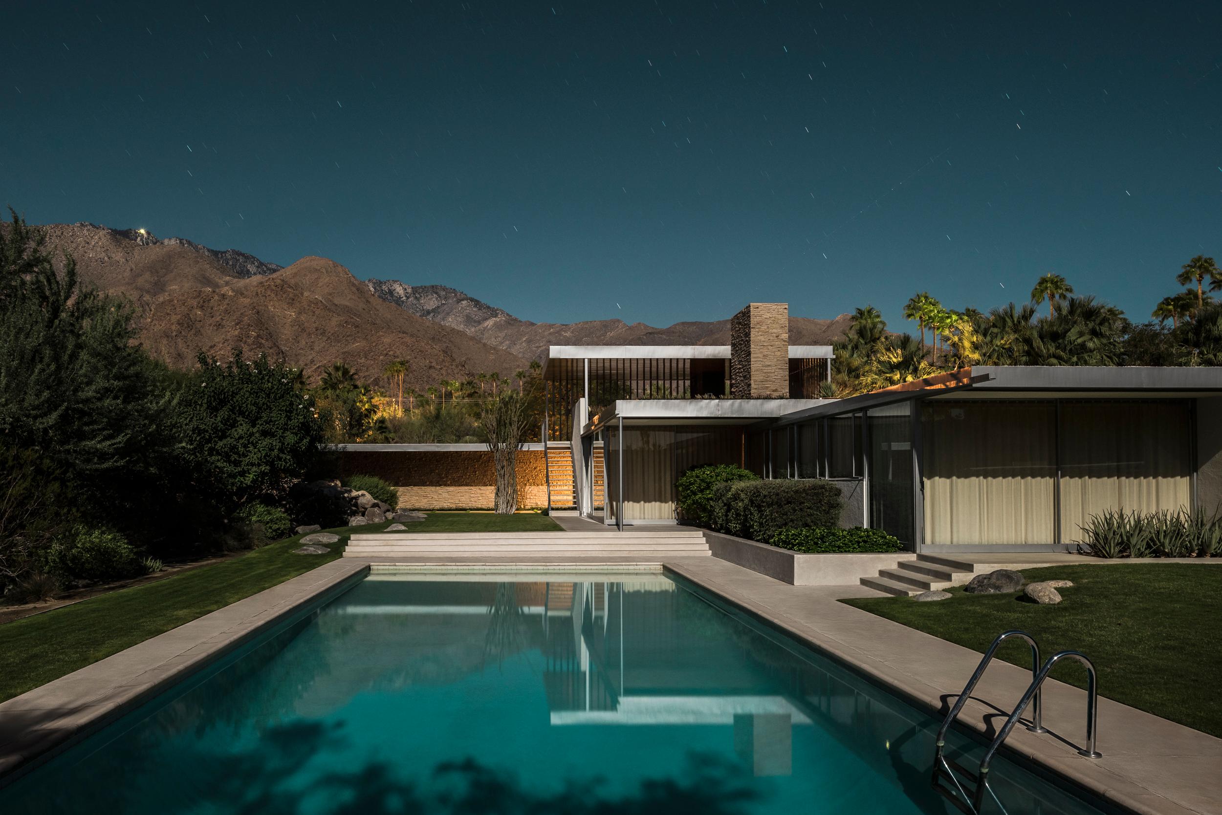 Tom Blachford Landscape Photograph - Kaufmann Desert House - A Mid Century Modern Architecture Photography 