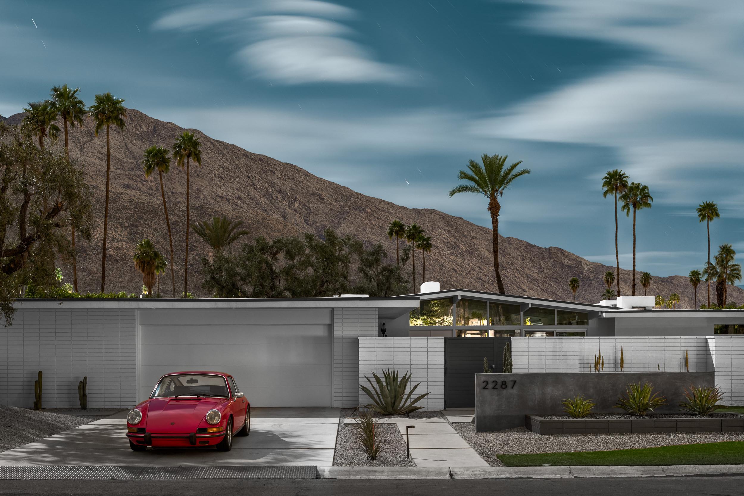 Fotografía Moderna Contemporánea Mid Century Classic Porsche Car Carrera Midnight