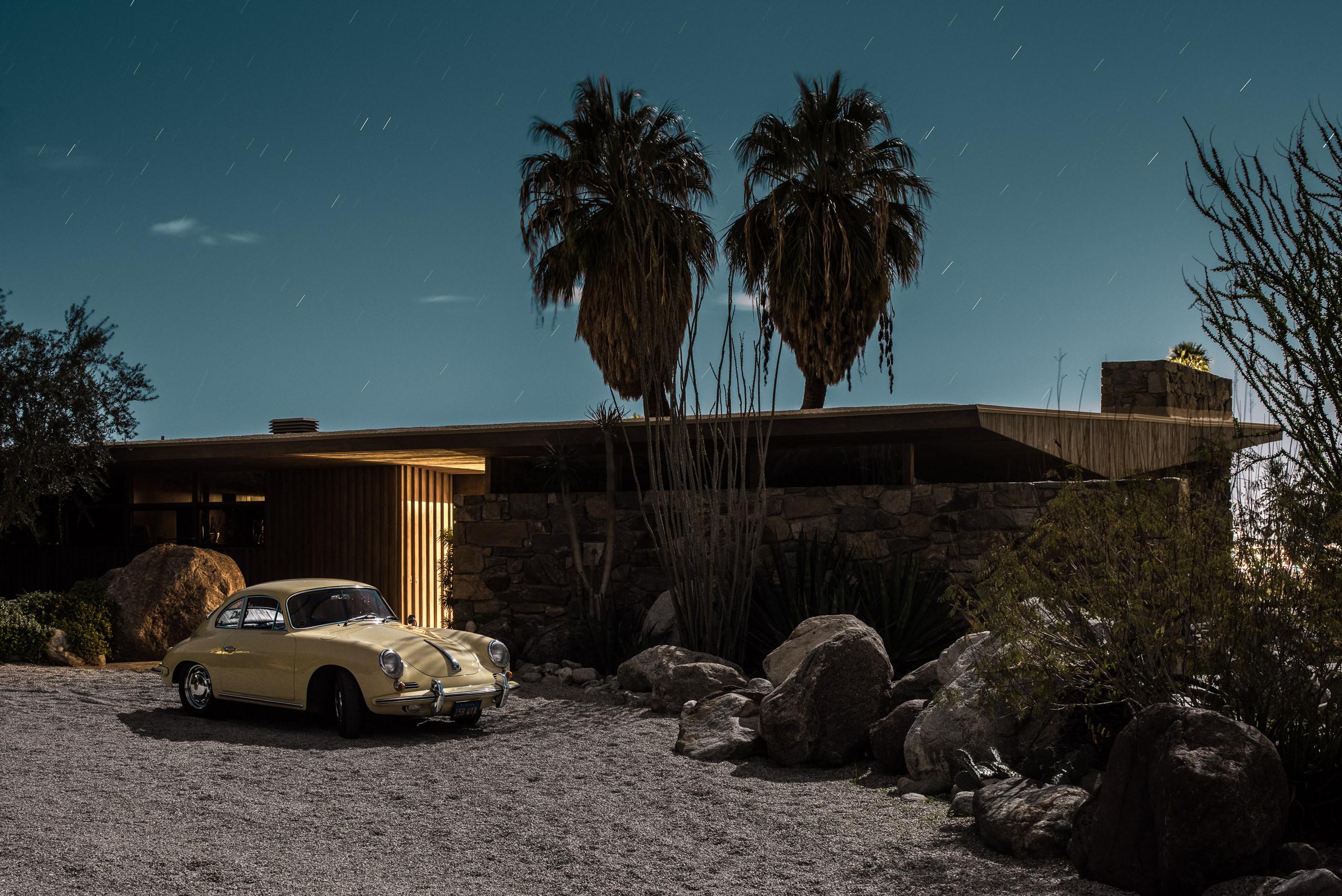 Tom Blachford Landscape Print - Mid Century Classic Porsche - Midnight Modern Series Contemporary Photography