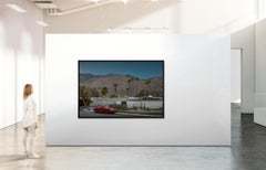 Mid Century Modern Architecture Classic Porsche Photograph Raspberry Moonlight