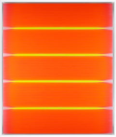 "Luminous 9" Contemporary Abstract Reds Mixed Media on Canvas Gerahmte Malerei