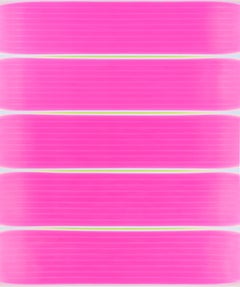 "Luminous Lilly Pulitzer Pink" Contemporary Abstract Mixed Media on Canvas Frame