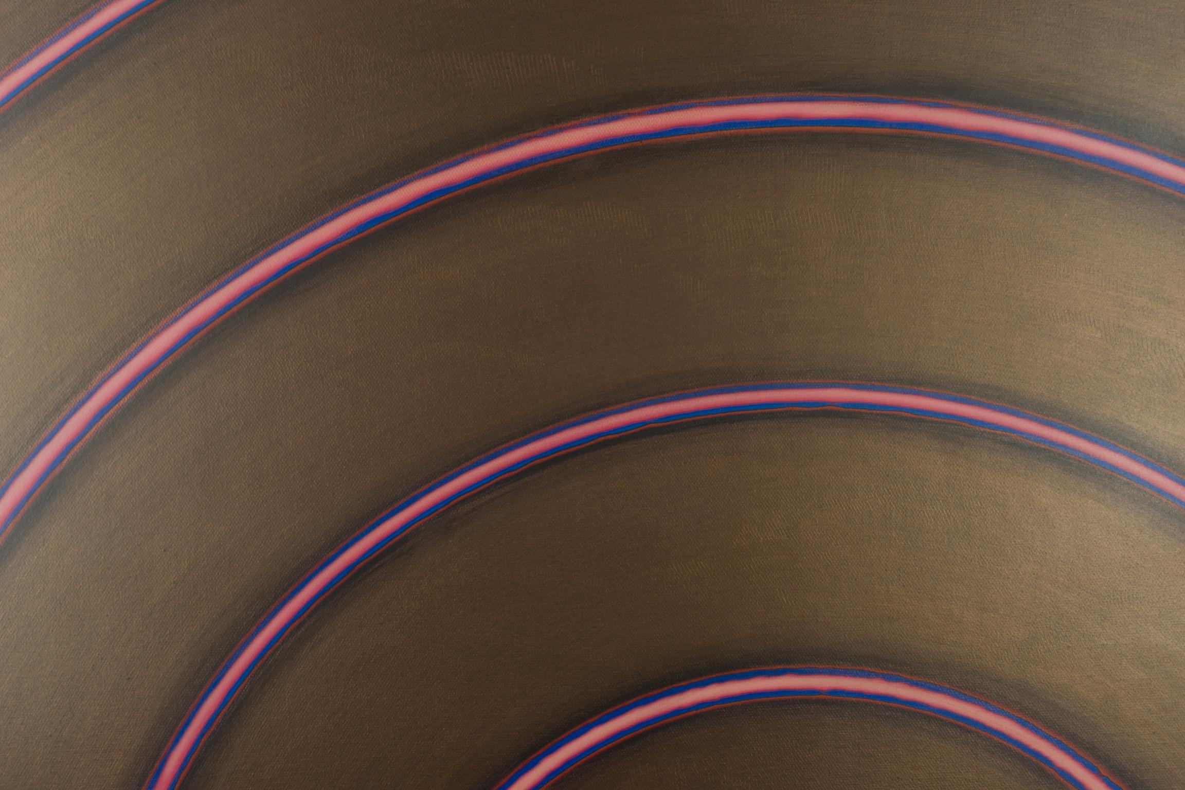 Bronze Target - Abstract Painting by Tom Bolles
