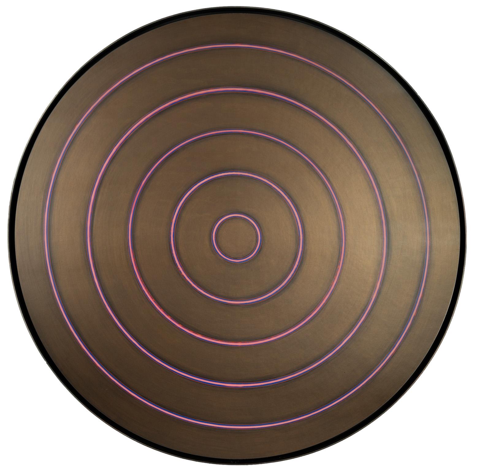 Tom Bolles Abstract Painting - Bronze Target