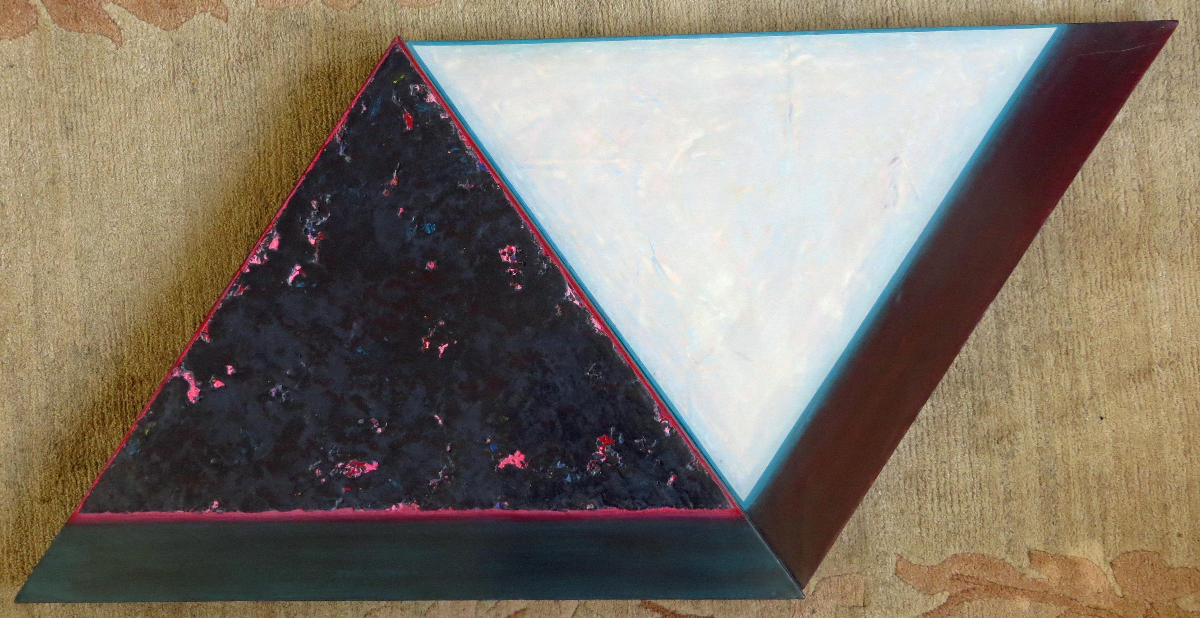 Abstract Painting di Tom Bolles - Astratto minimalista - Acrilico e sabbia su tela sagomata