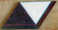 Abstrait minimaliste - Acrylique et sable sur toile façonnée