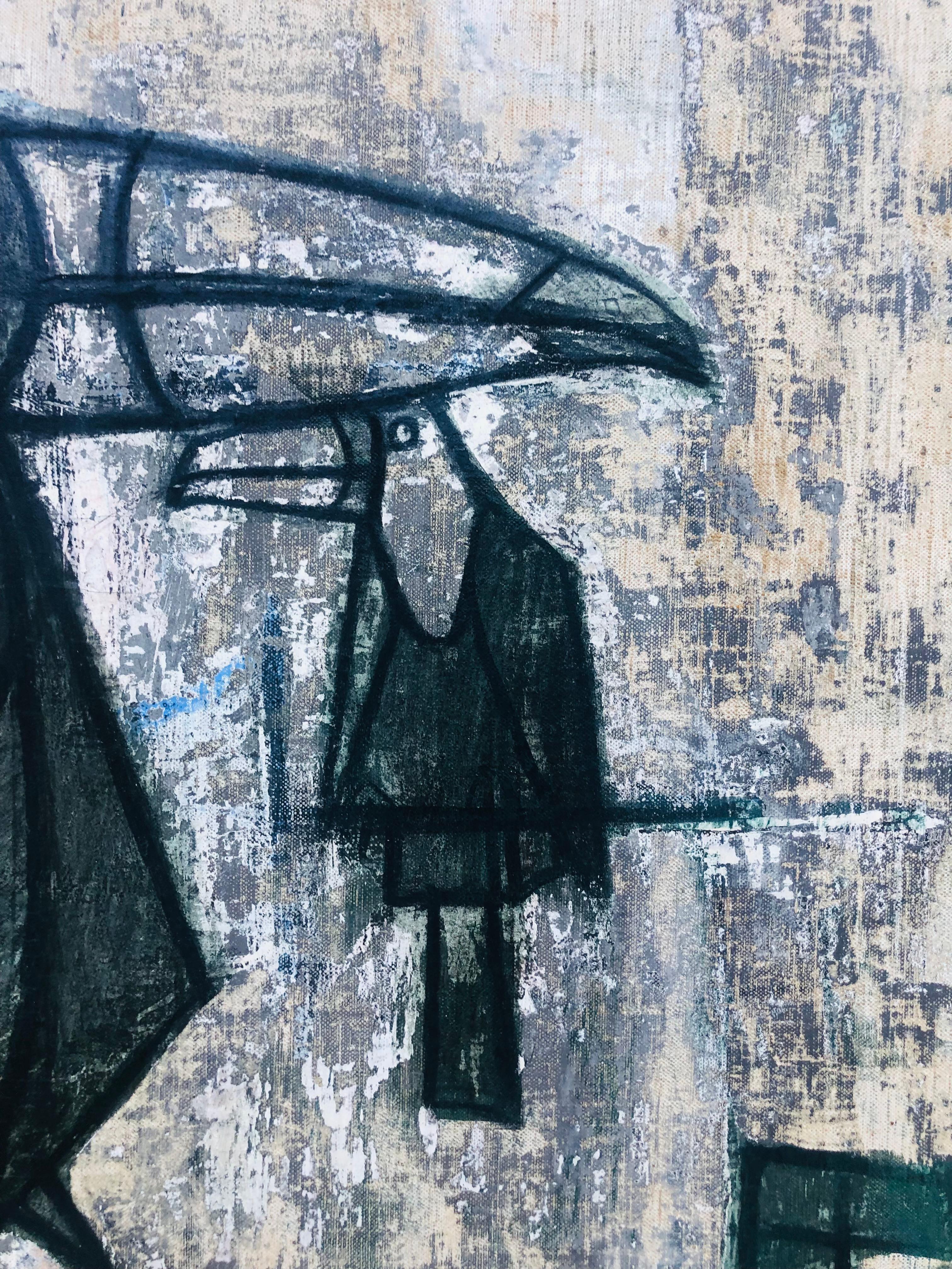 Uccelli assurdi modernisti dell'artista della contea di Chester Tom Bostelle 1957 1