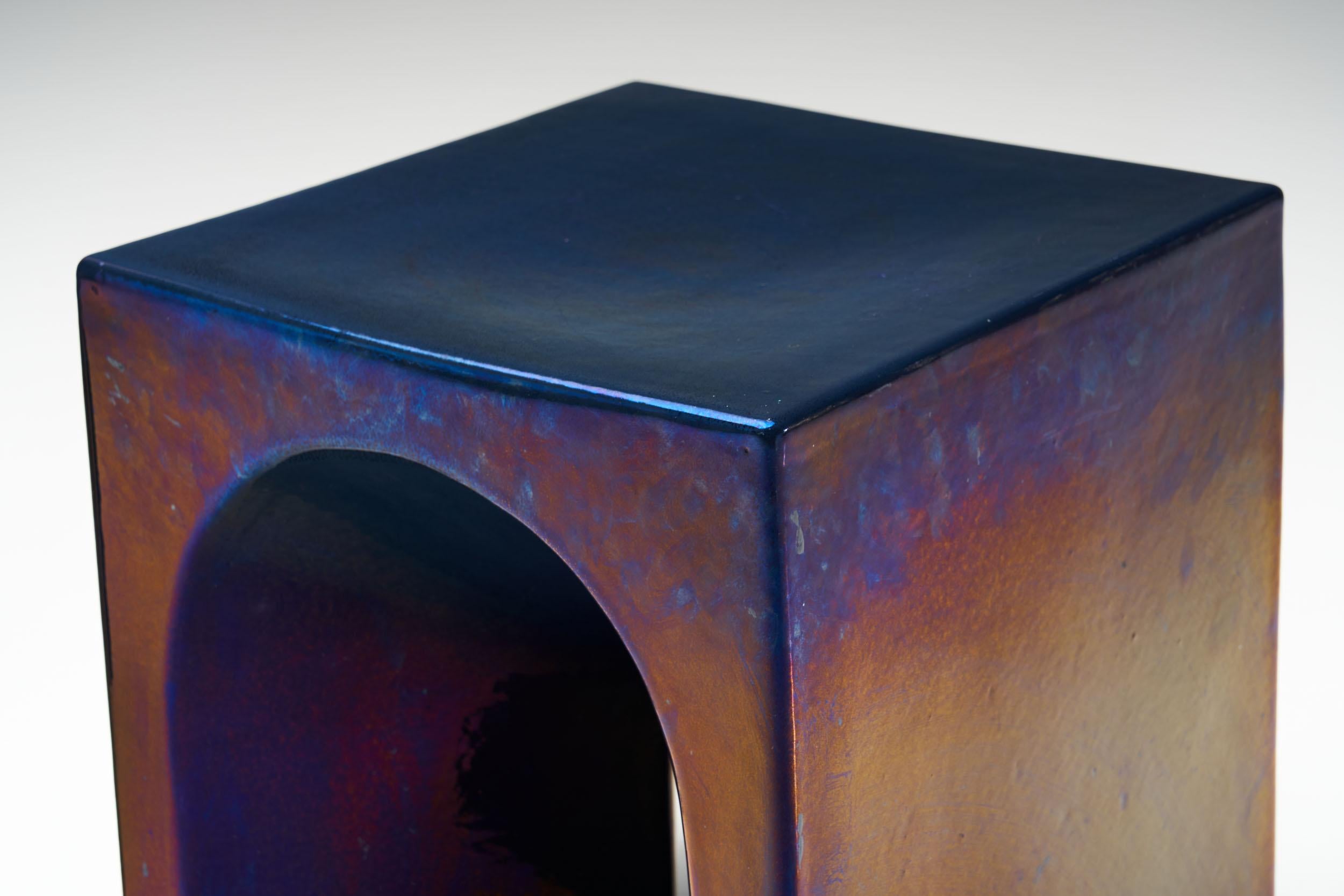 Glasierter Stuhl und Tisch von Tom Bruinsma für Mobach Ceramics, Niederlande im Angebot 7