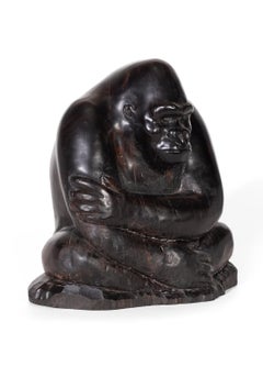 Gorilla Sculpture - 85 For Sale on 1stDibs | life size gorilla statue for  sale, giant gorilla statue, gorilla head statue | Tierfiguren