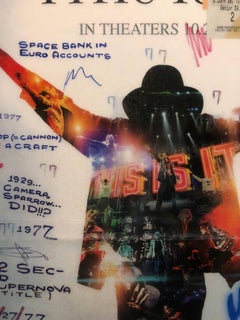 Mixed Media Outsider Visionary Art Collage Twilight / Michael Jackson Laminiert