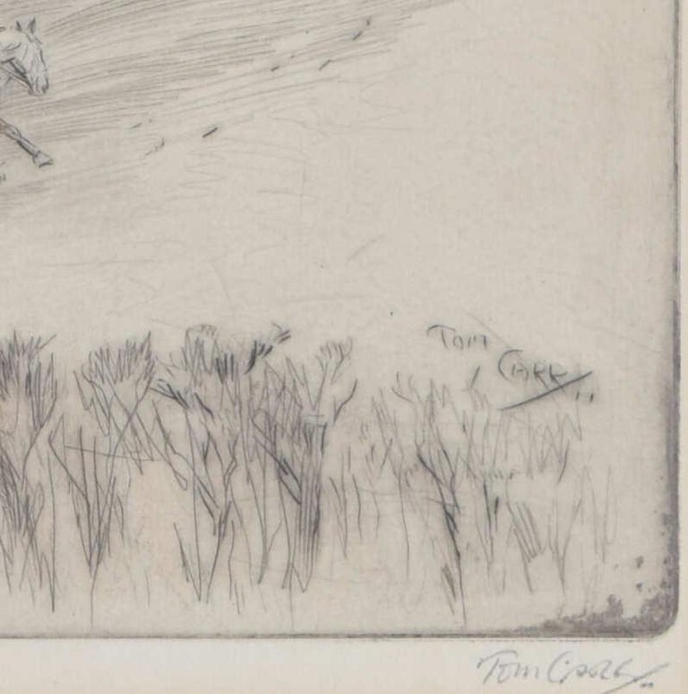 Tom Carr Tom Carr "Over the Gate" gravure de chasse En vente sur