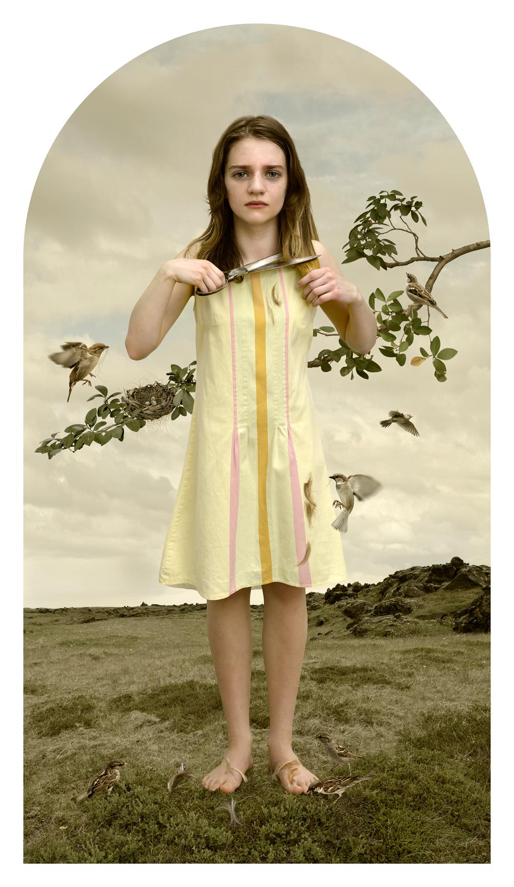 Tom Chambers Color Photograph - Nesting With Scissors