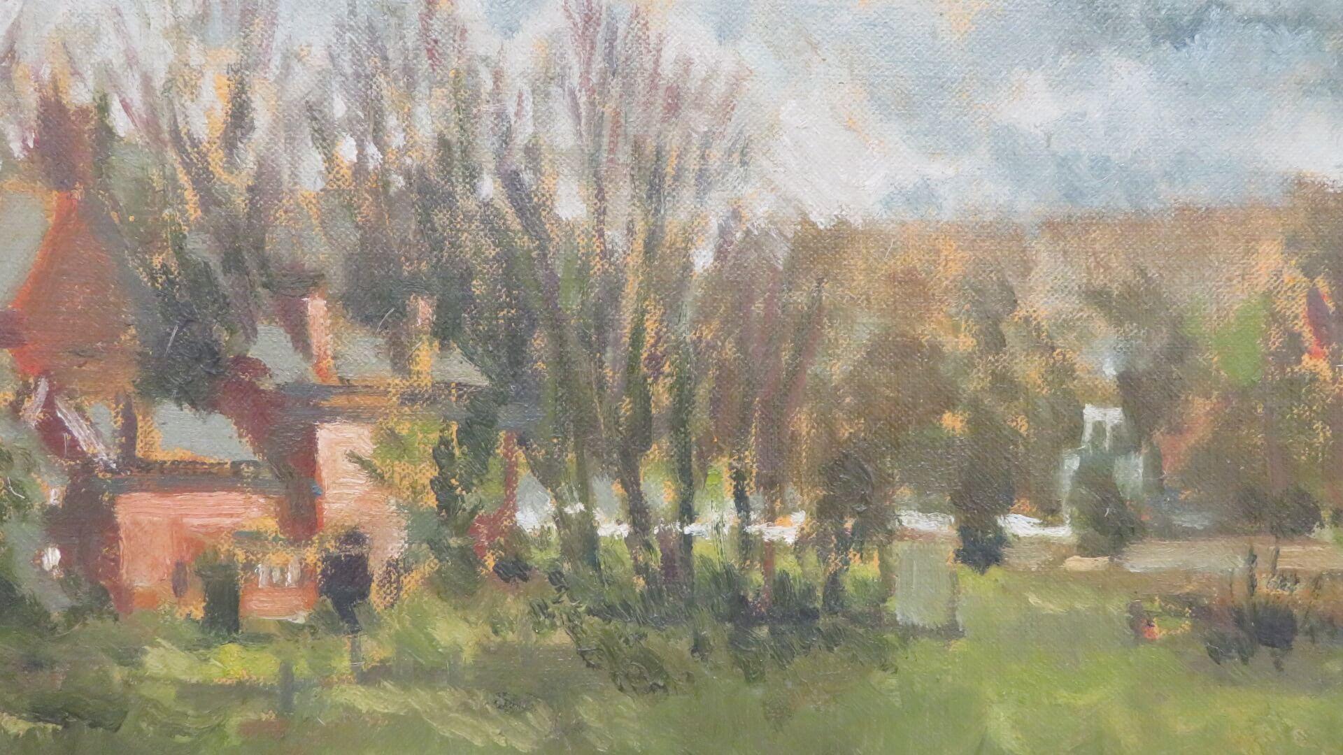 Original oil painting by Tom Coates NEAC (1941-) English impressionist landscape 1