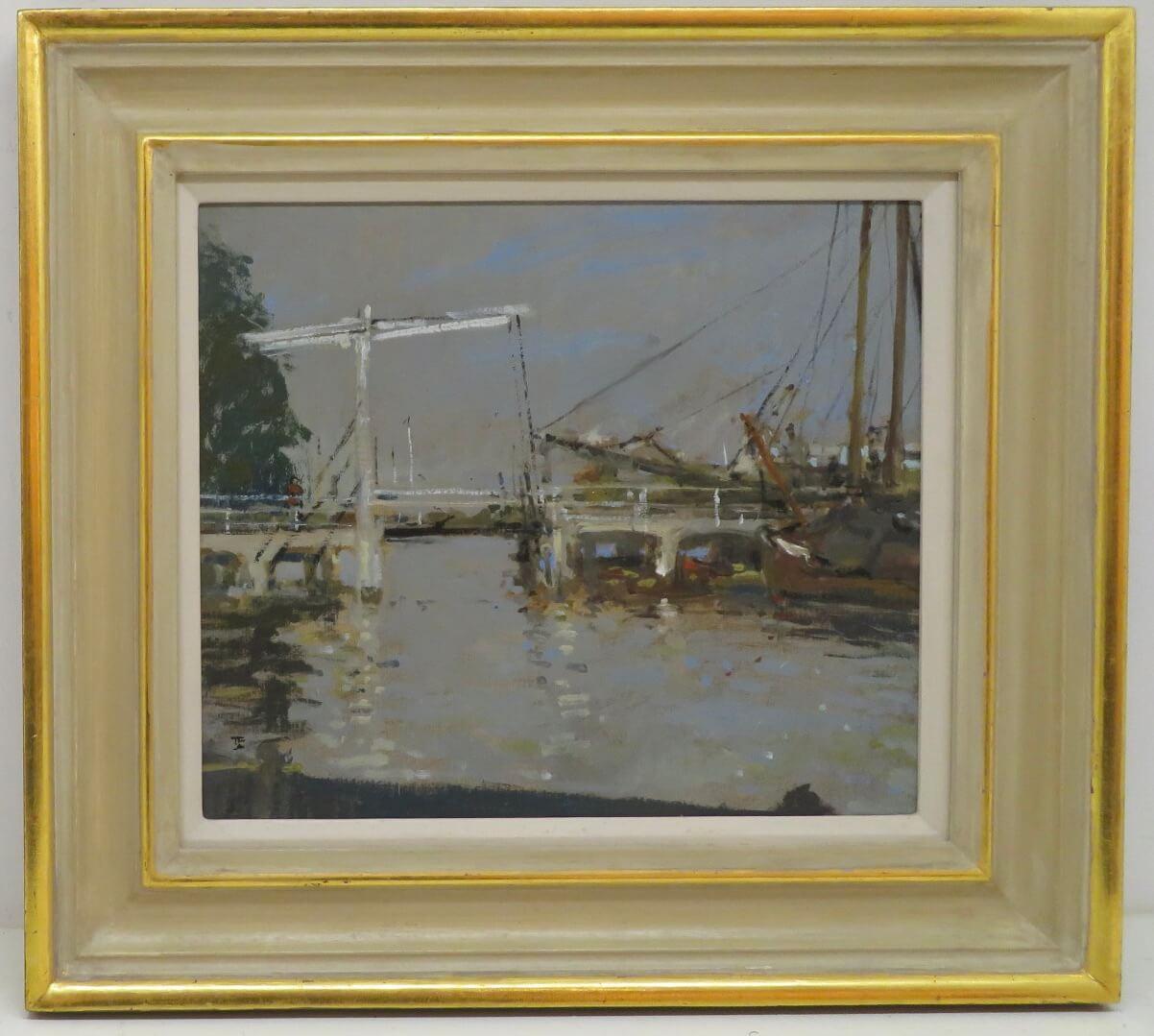 Tom Coates Landscape Painting - TOM COATES NEAC (1941-2023) original post impressionist OIL PAINTING of Holland