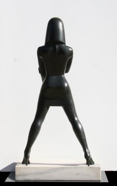 Memphis Girl, Bronze Pop Art Sculpture by Tom Coffin