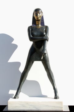 Chica de Memphis, escultura pop art de bronce de Tom Coffin