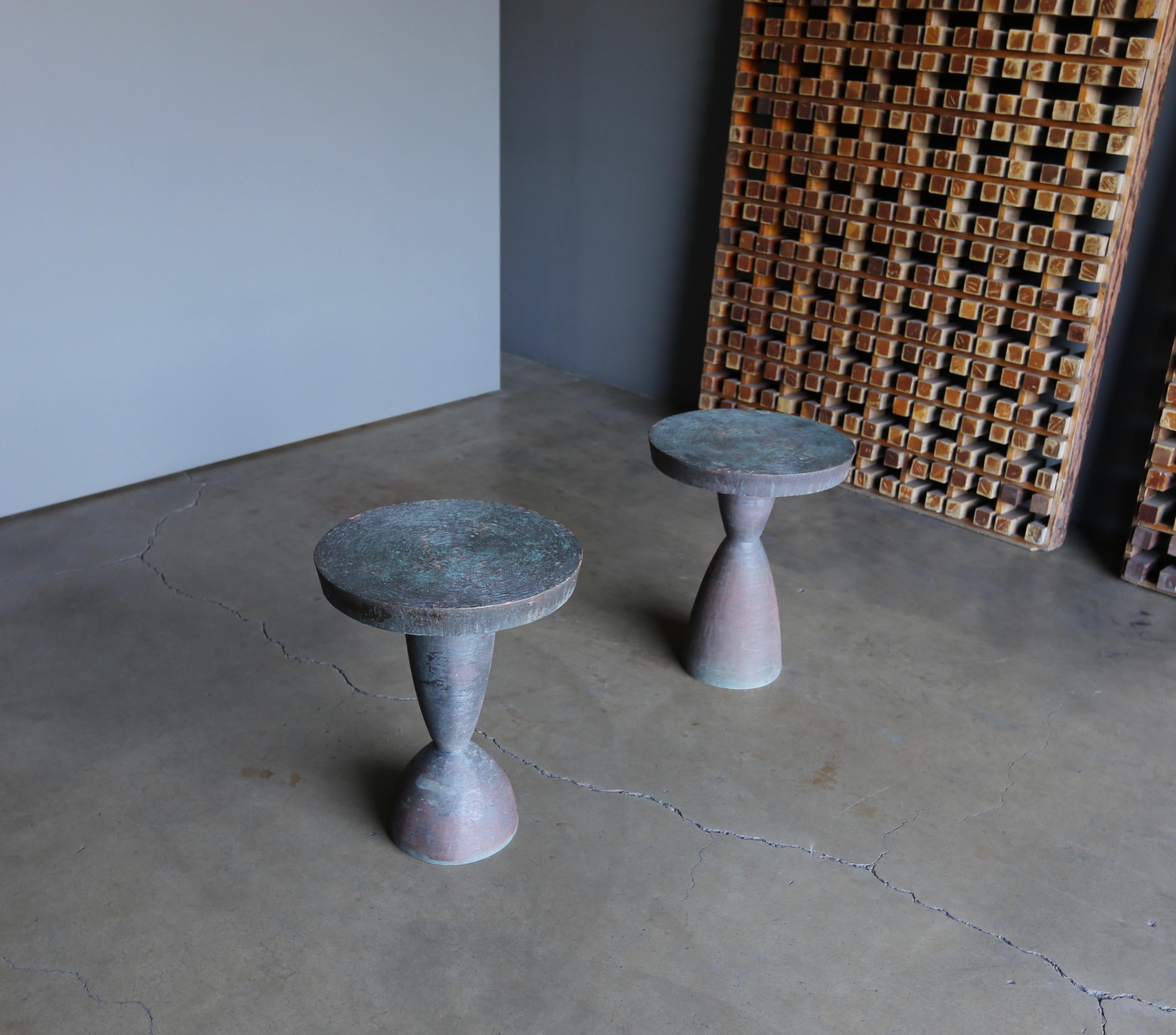 Modern Tom Corbin Bronze Alexandra Occasional Tables