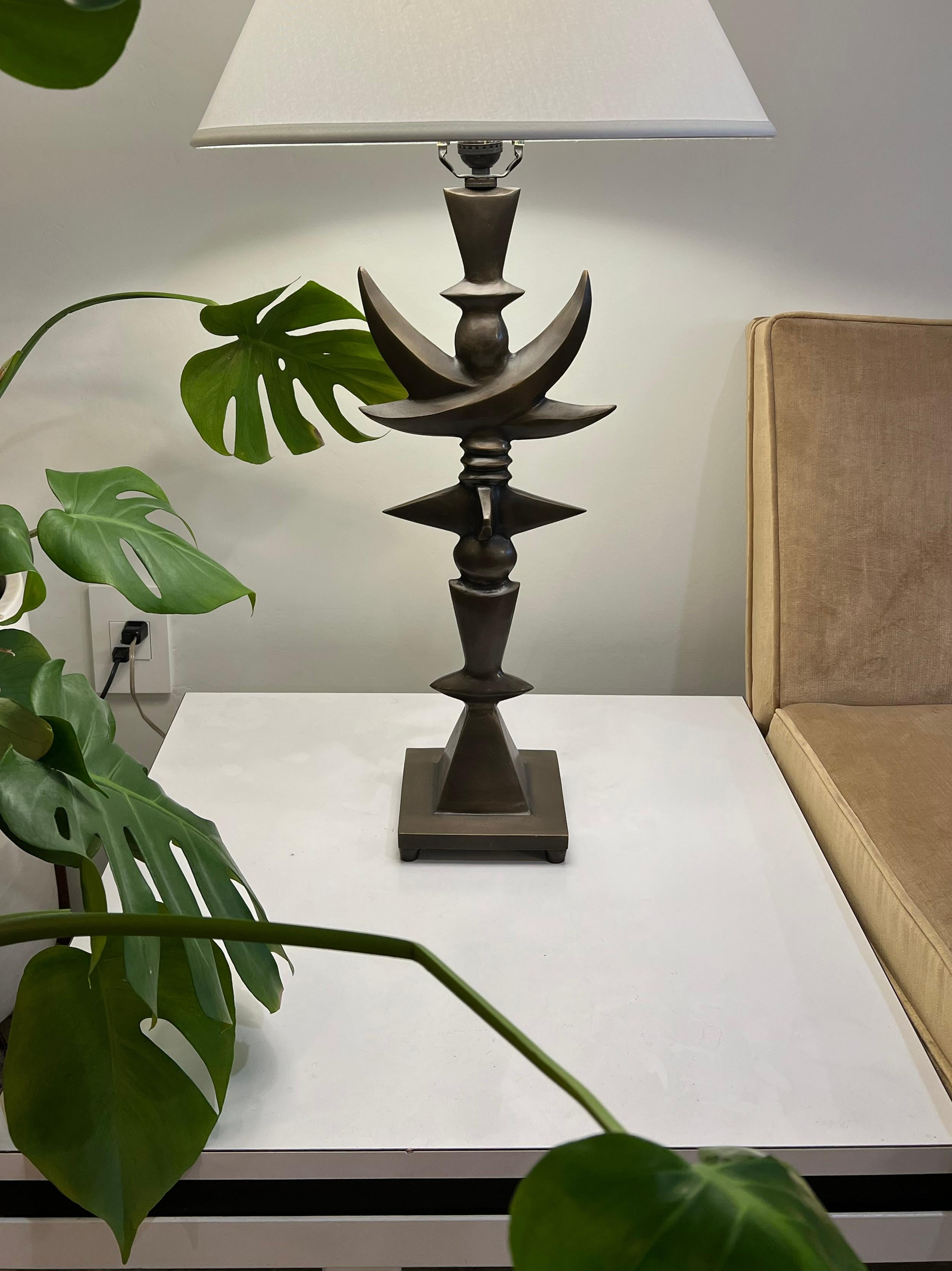 Tom Corbin Bronze Table Lamp Totem IV  2