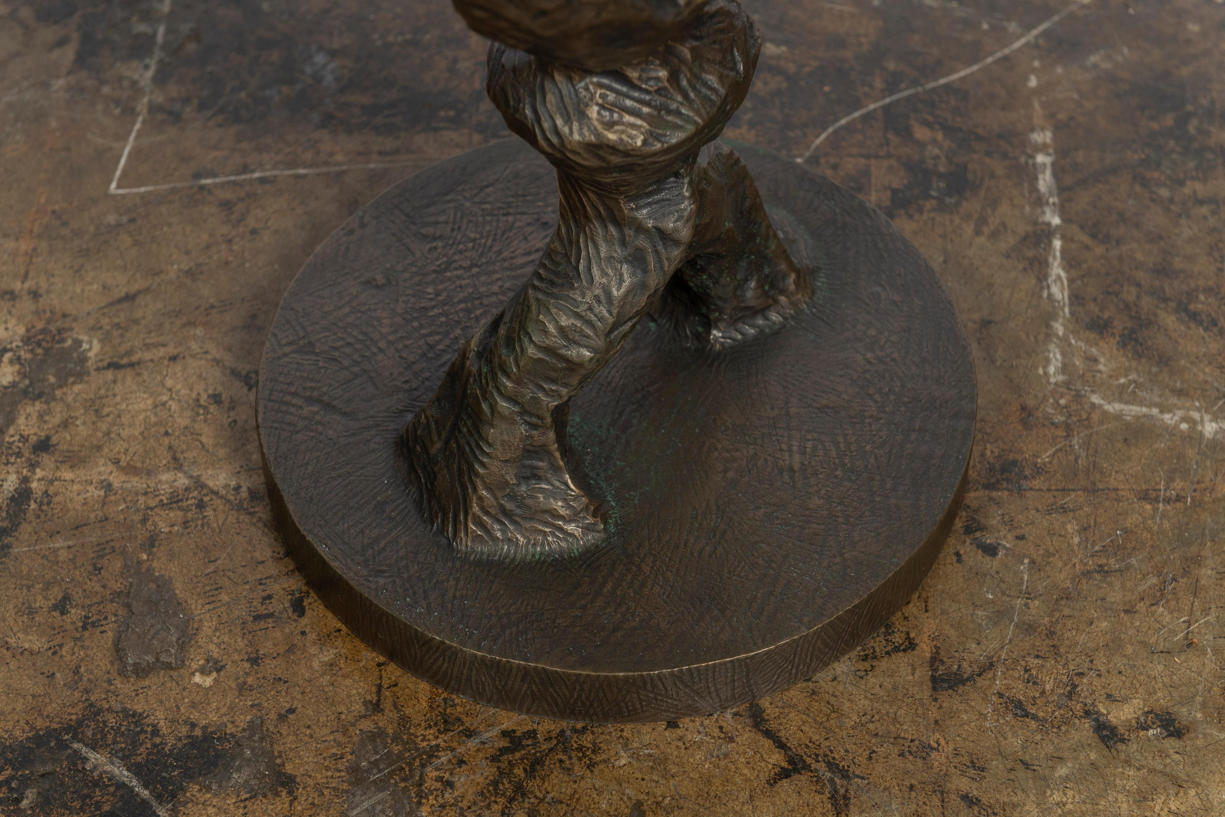 Tom Corbin Signed 91 Bronze Table/ Pedestal Sculpture 2