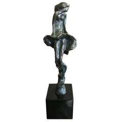 Tom Corbin - Sculpture/ Statuette en bronze signée "Dancer" (danseur)