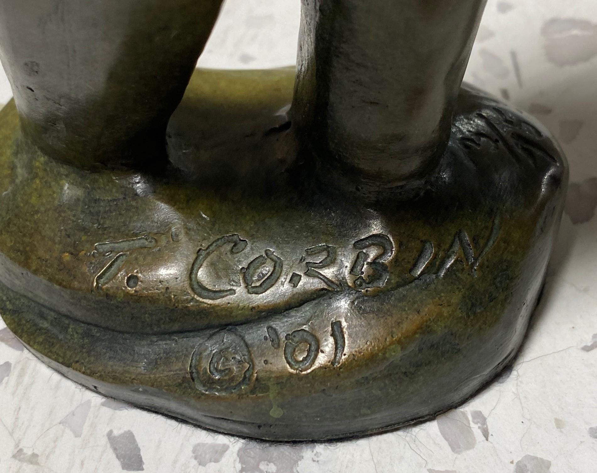 Tom Corbin, signierte Bronze-Skulptur eines weiblichen Torso-Schaukels, limitierte Auflage im Angebot 3