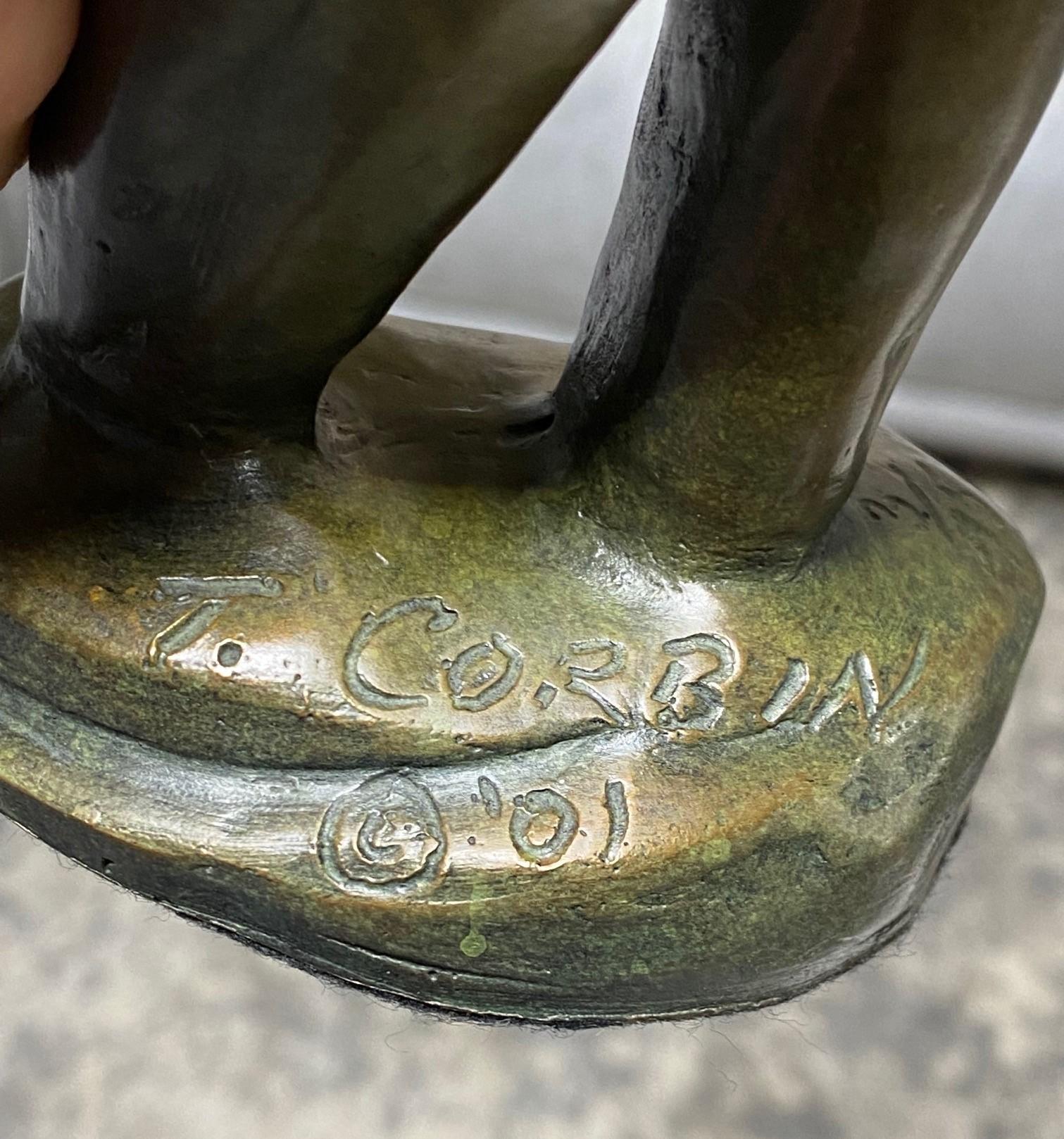 Tom Corbin, signierte Bronze-Skulptur eines weiblichen Torso-Schaukels, limitierte Auflage im Angebot 4