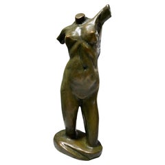 Tom Corbin, scultura in bronzo firmata in edizione limitata di un nudo femminile che raggiunge il torso