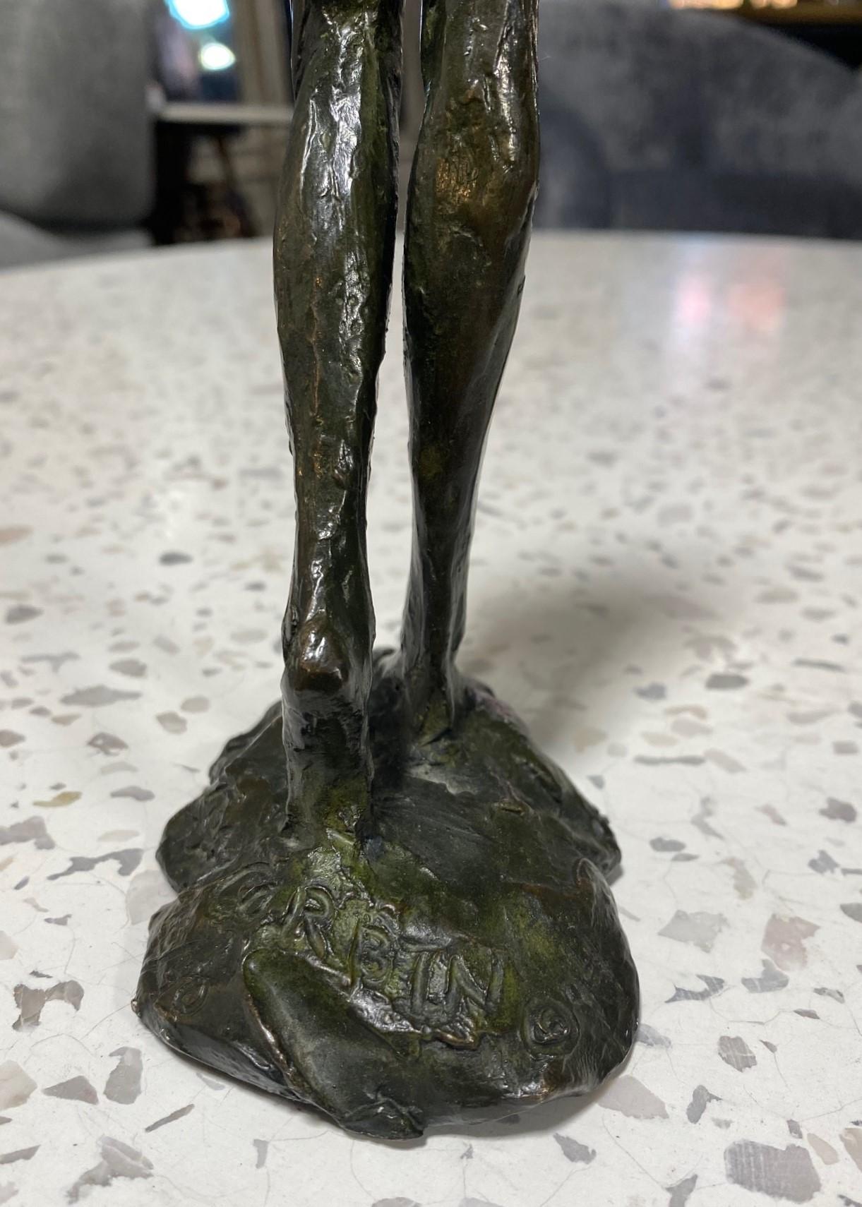 Tom Corbin Signed Limited Edition Bronze Walking Nude Woman Figurative Sculpture In Good Condition In Studio City, CA