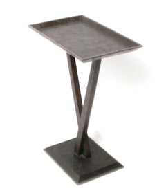 Tom Corbin Solid Bronze End or Side Table Mid Century Modern