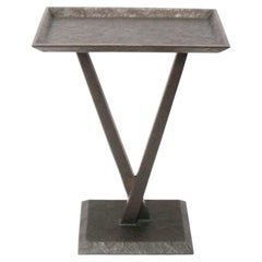 Tom Corbin Solid Bronze End or Side Table Mid Century Modern