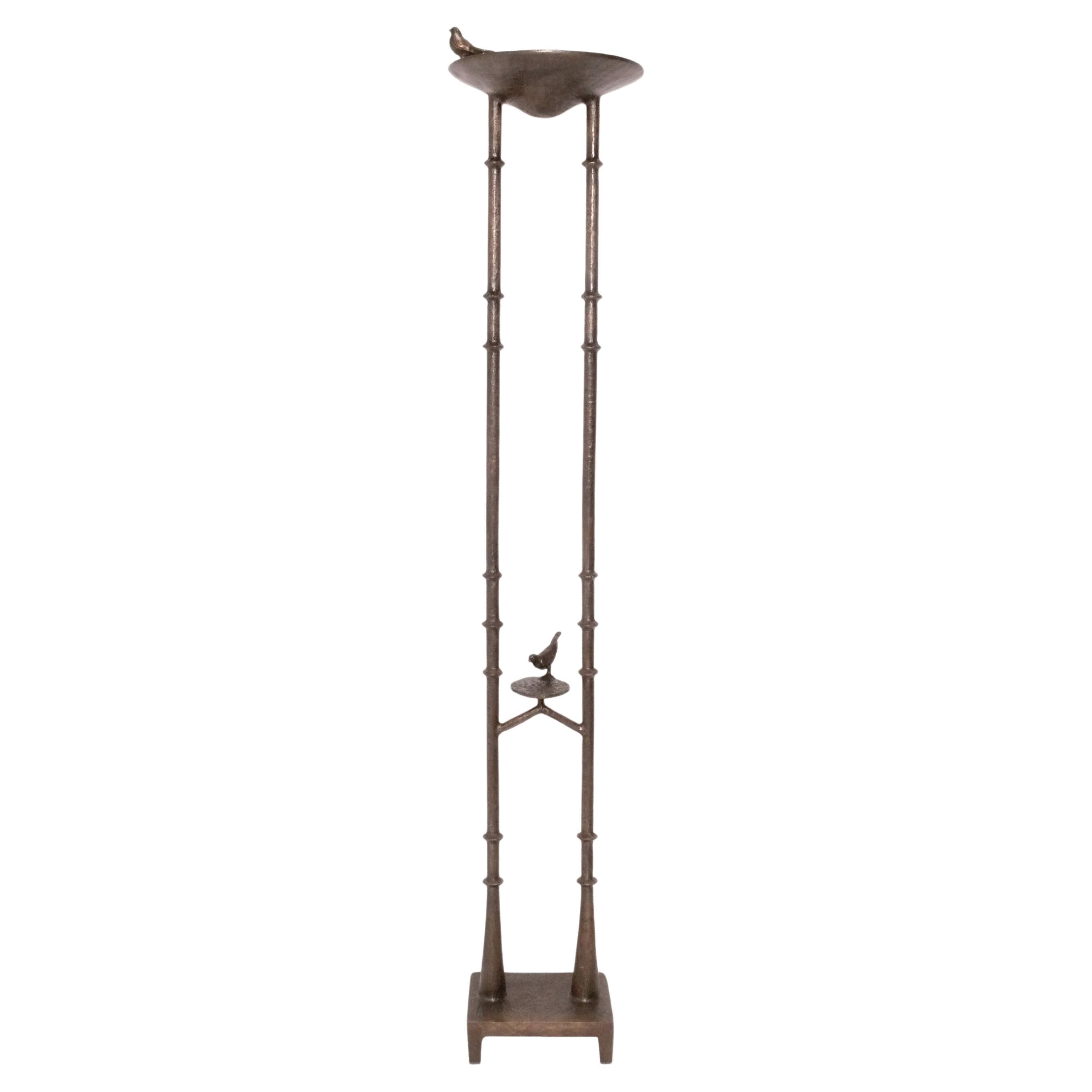 Tom Corbin Stehleuchte aus massiver Bronze im Stil von Diego Giacometti im Angebot