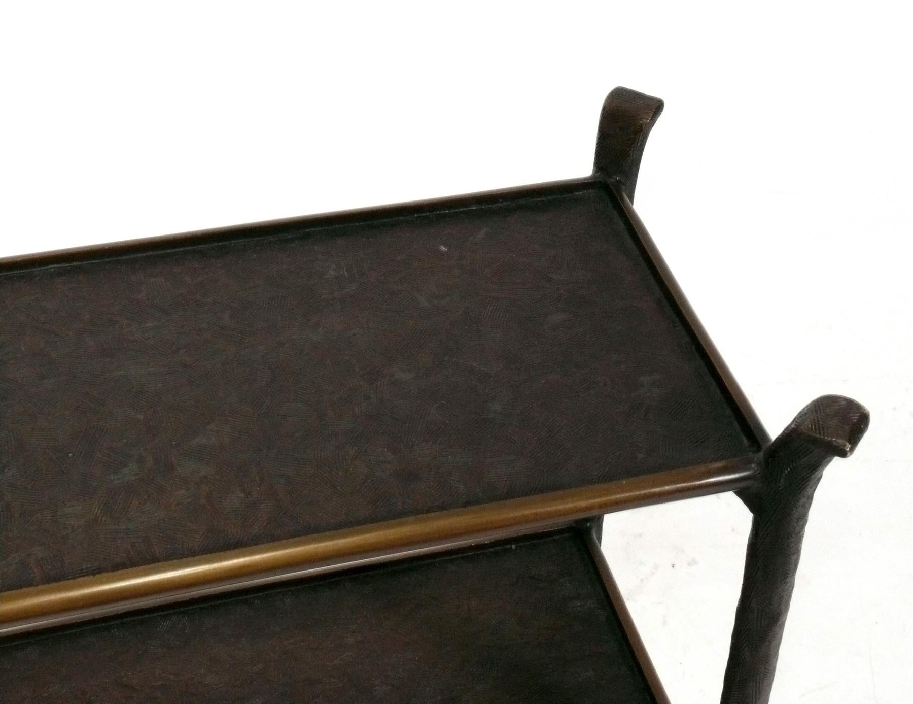 Tom Corbin Tisch aus massiver Bronze, Dunhill-Modell (amerikanisch) im Angebot