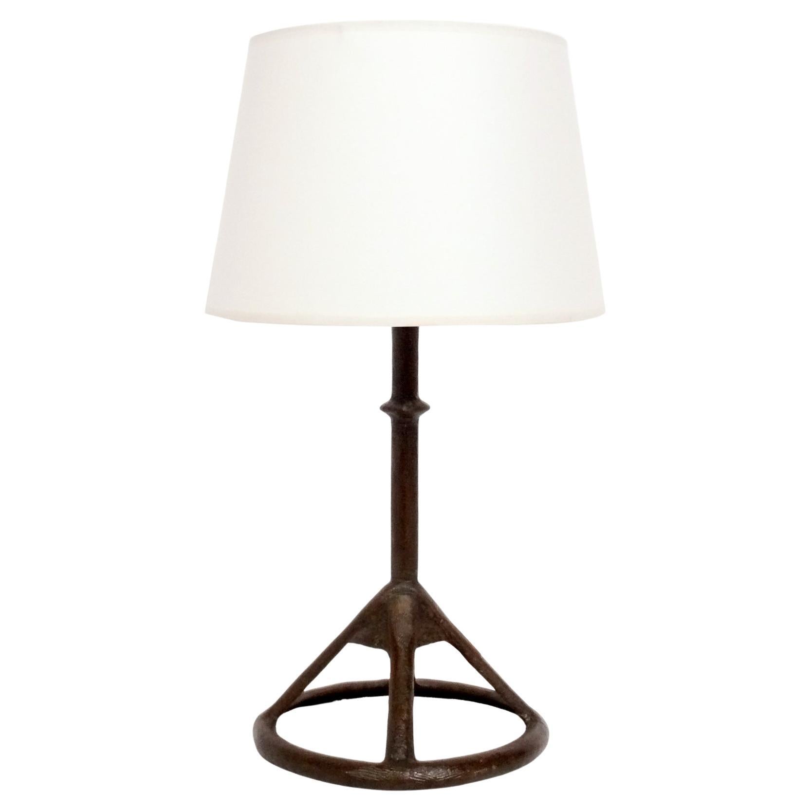 Tom Corbin Solid Bronze Table Lamp For Sale