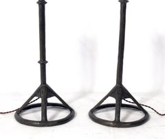 Tom Corbin Massiv Bronze Tischlampen