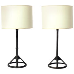 Tom Corbin Solid Bronze Table Lamps