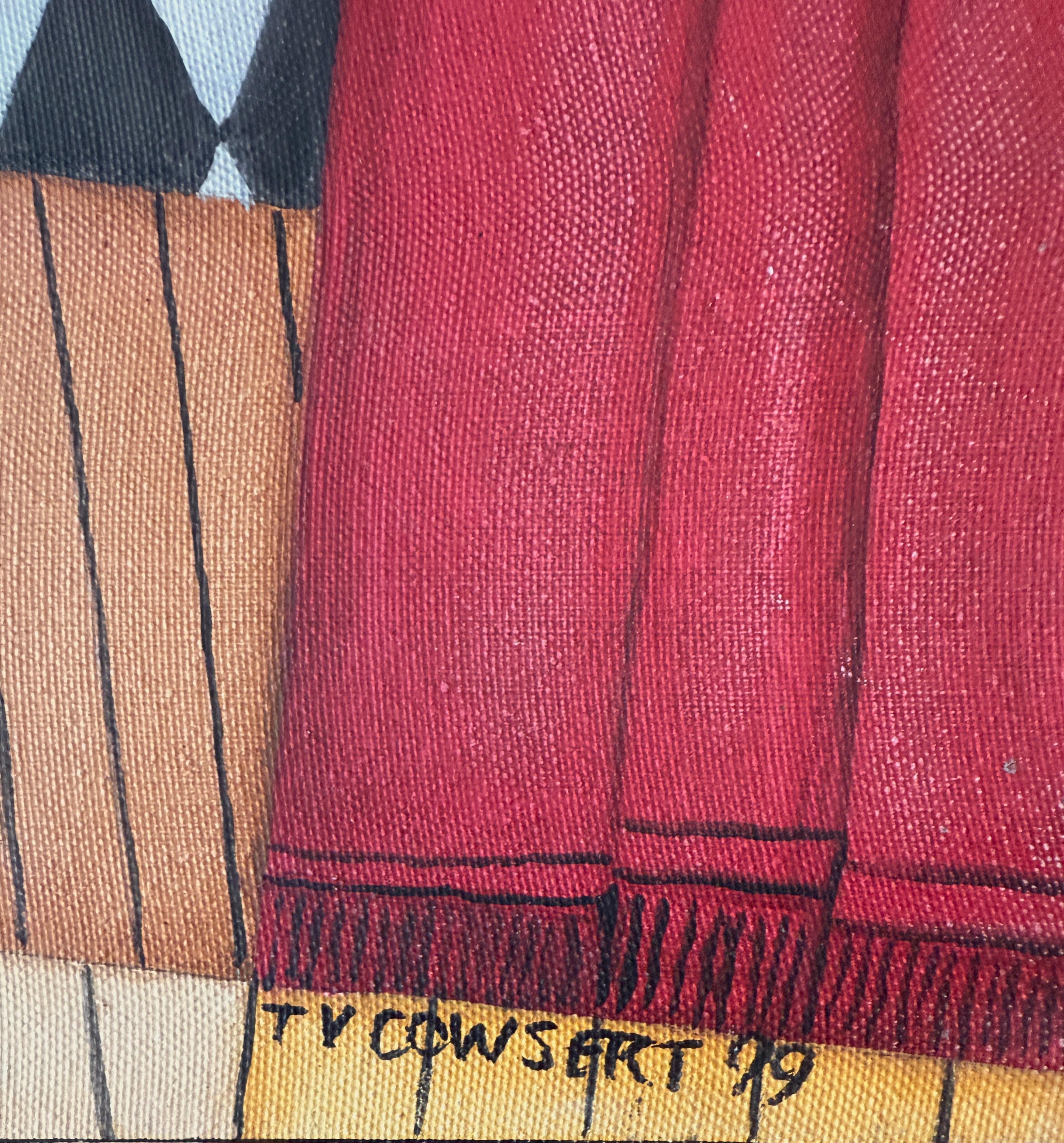 Bailaores flamencos spanische Tänzer Acryl auf Leinwand Gemälde – Painting von Tom Cowsert