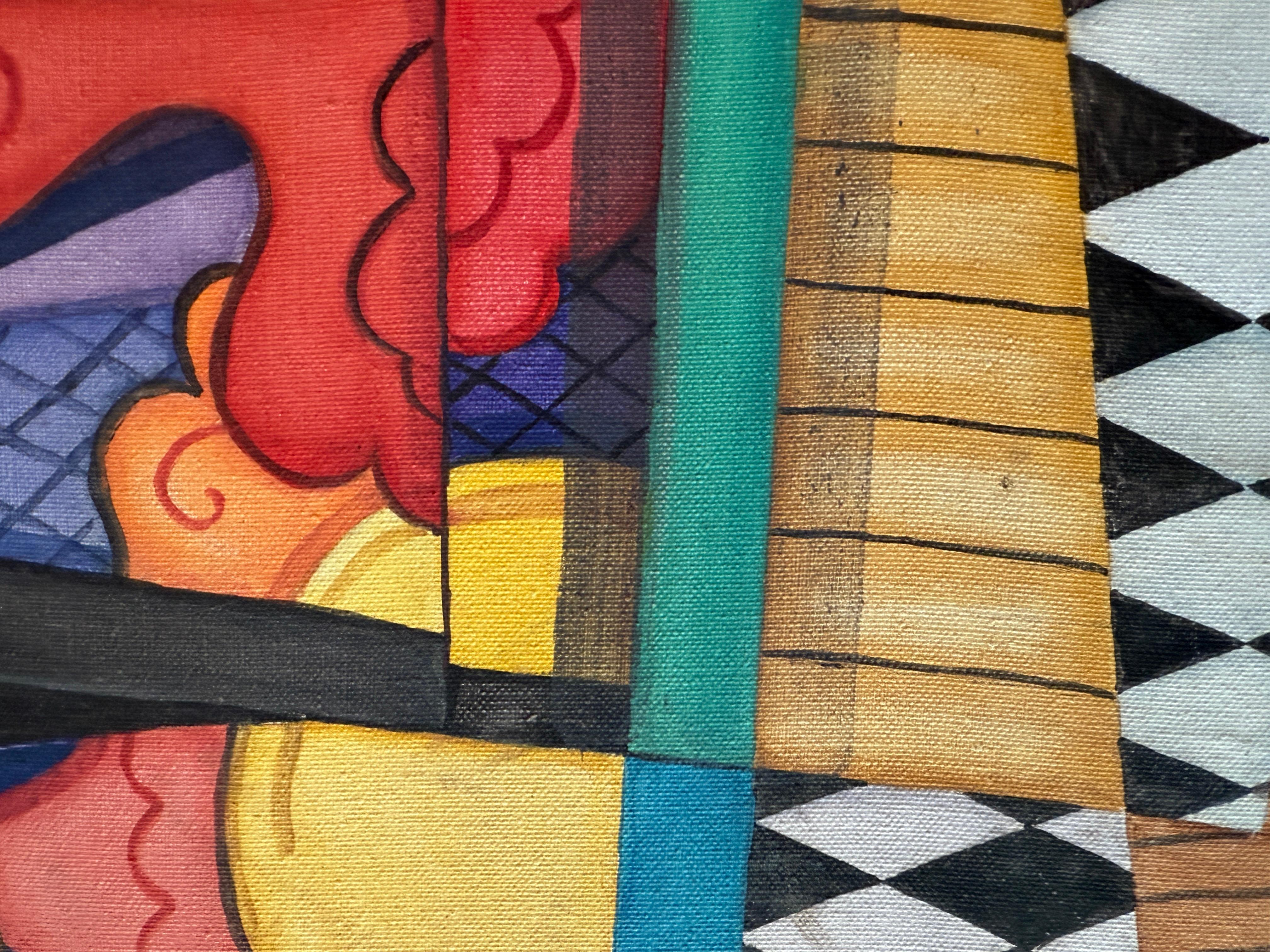 Künstler: Tom Cowsert (USA, 1962)
Titel: Bailaores flamencos
Datum: 1999
Technik: Acryl auf Leinwand
Abmessungen: 61 × 50 cm (24 × 19,7 Zoll)
Unterschrift: Signiert und datiert unten rechts: T. V. Cowsert '99
Rahmung: Ungerahmt
Zustand: