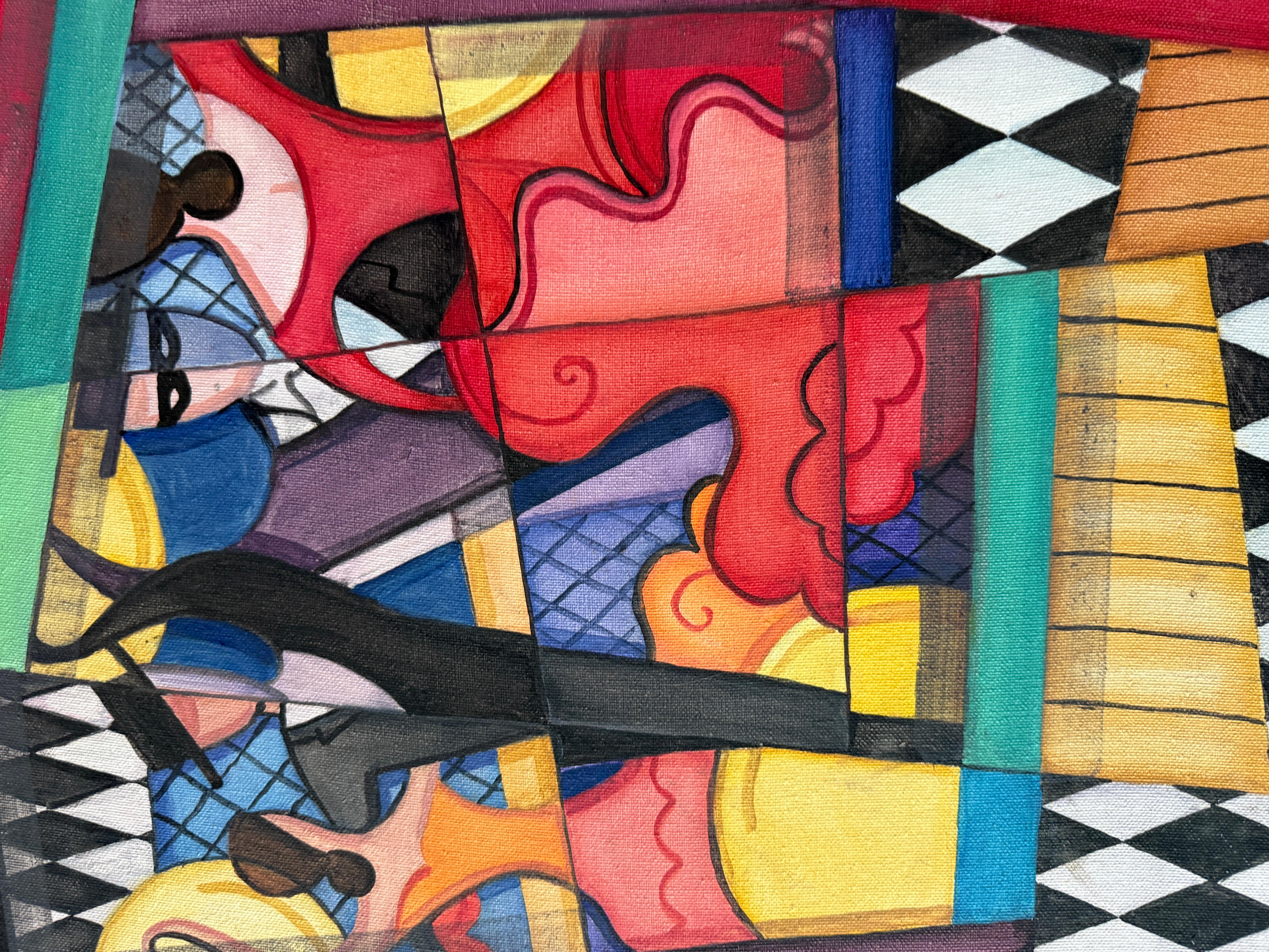 Bailaores flamencos spanische Tänzer Acryl auf Leinwand Gemälde im Angebot 2