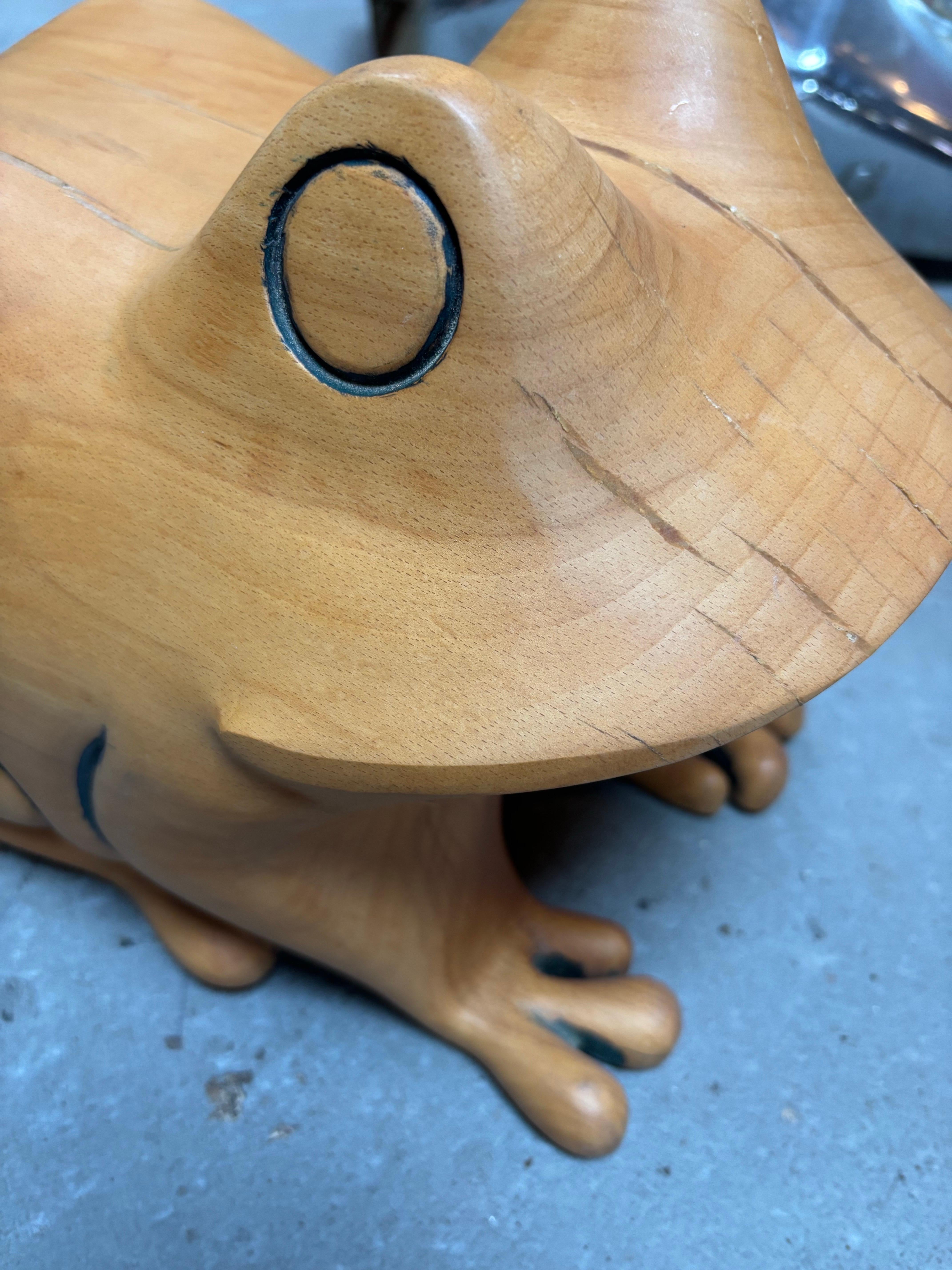 Tom Crabb Carved Toad and Mushroom 