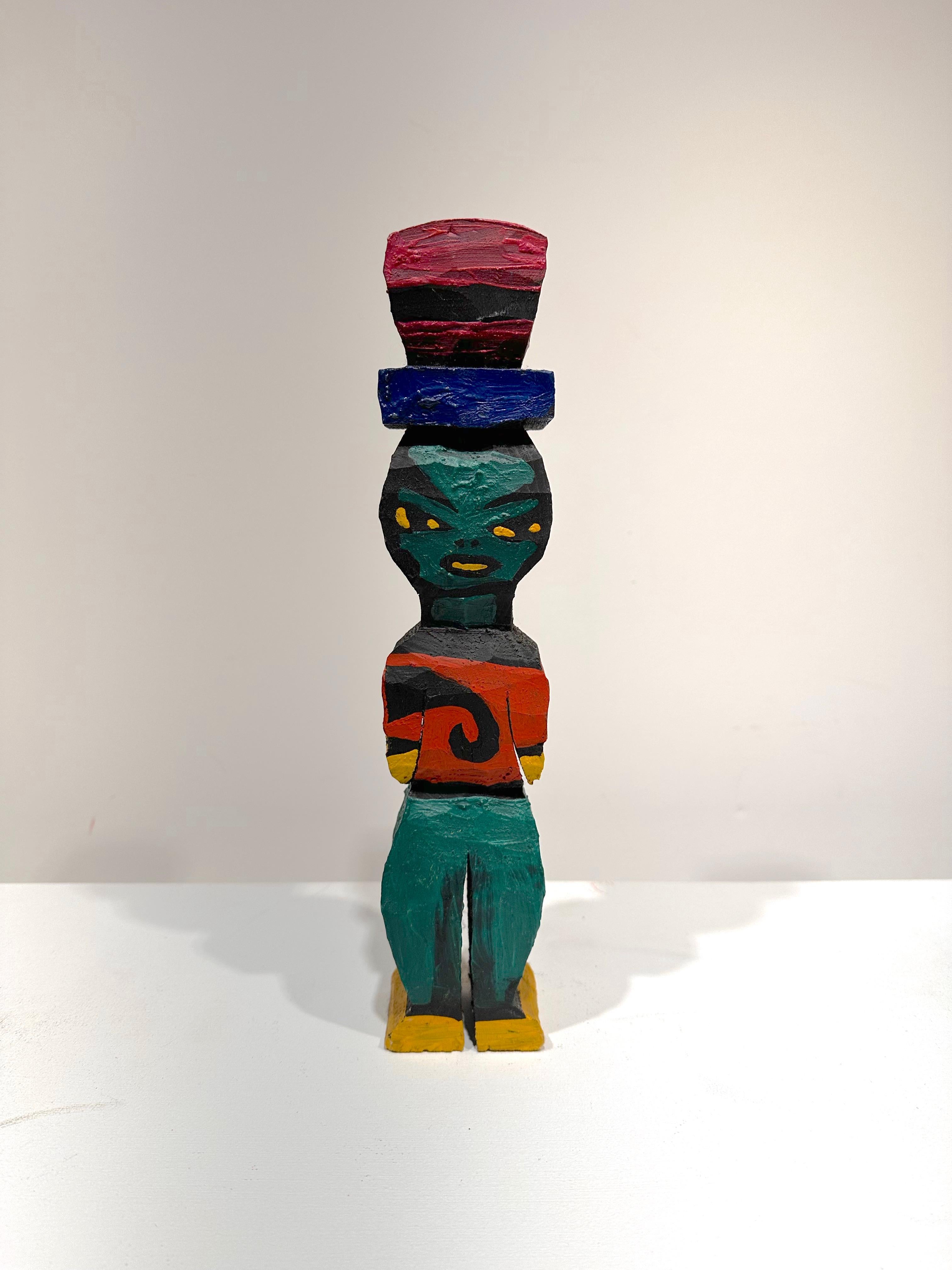 Figure debout - Néo-expressionnisme Sculpture par Tom Cramer