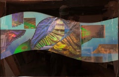 Used Large Scale 1980s Laser Holography, Cvetkovich Organic Hologram Collage