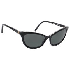 TOM DAVIES Black Swarovski Crystal Jeweled Limited Edition Cat Eye Sunglasses