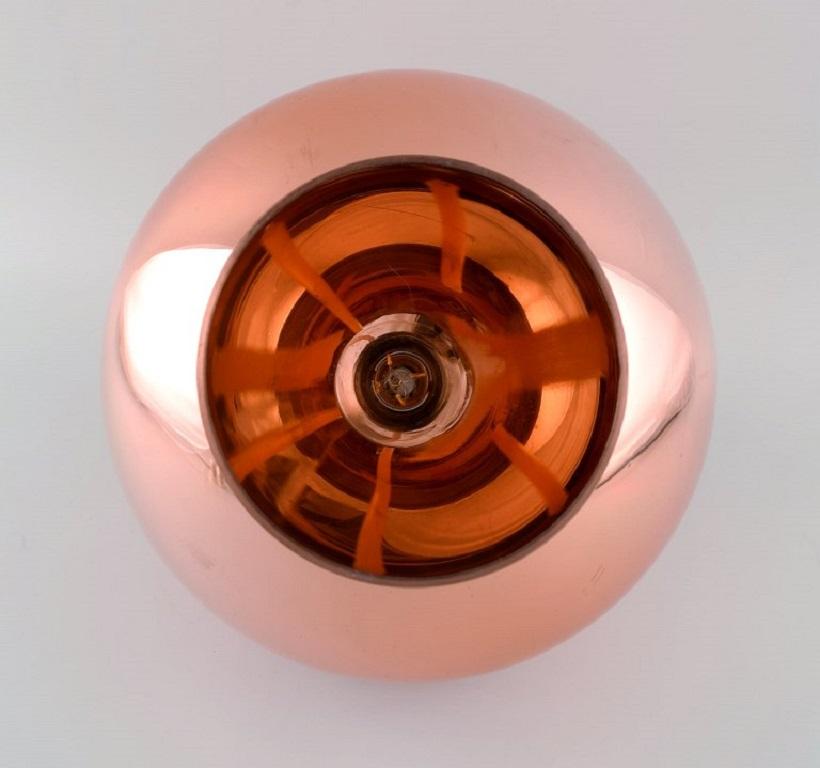 Tom Dixon, British Designer, Round Copper Colored Ceiling Pendant In Good Condition For Sale In Copenhagen, DK